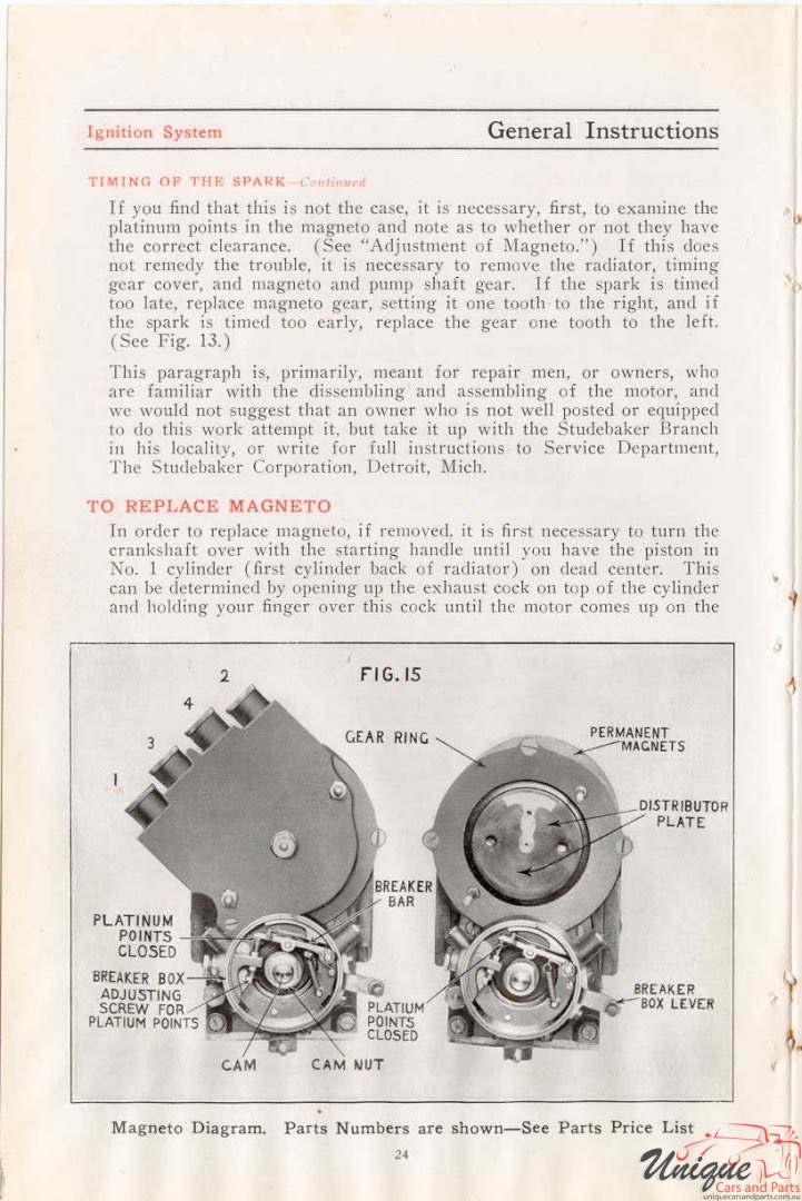 1912 Studebaker E-M-F 30 Operation Manual Page 25